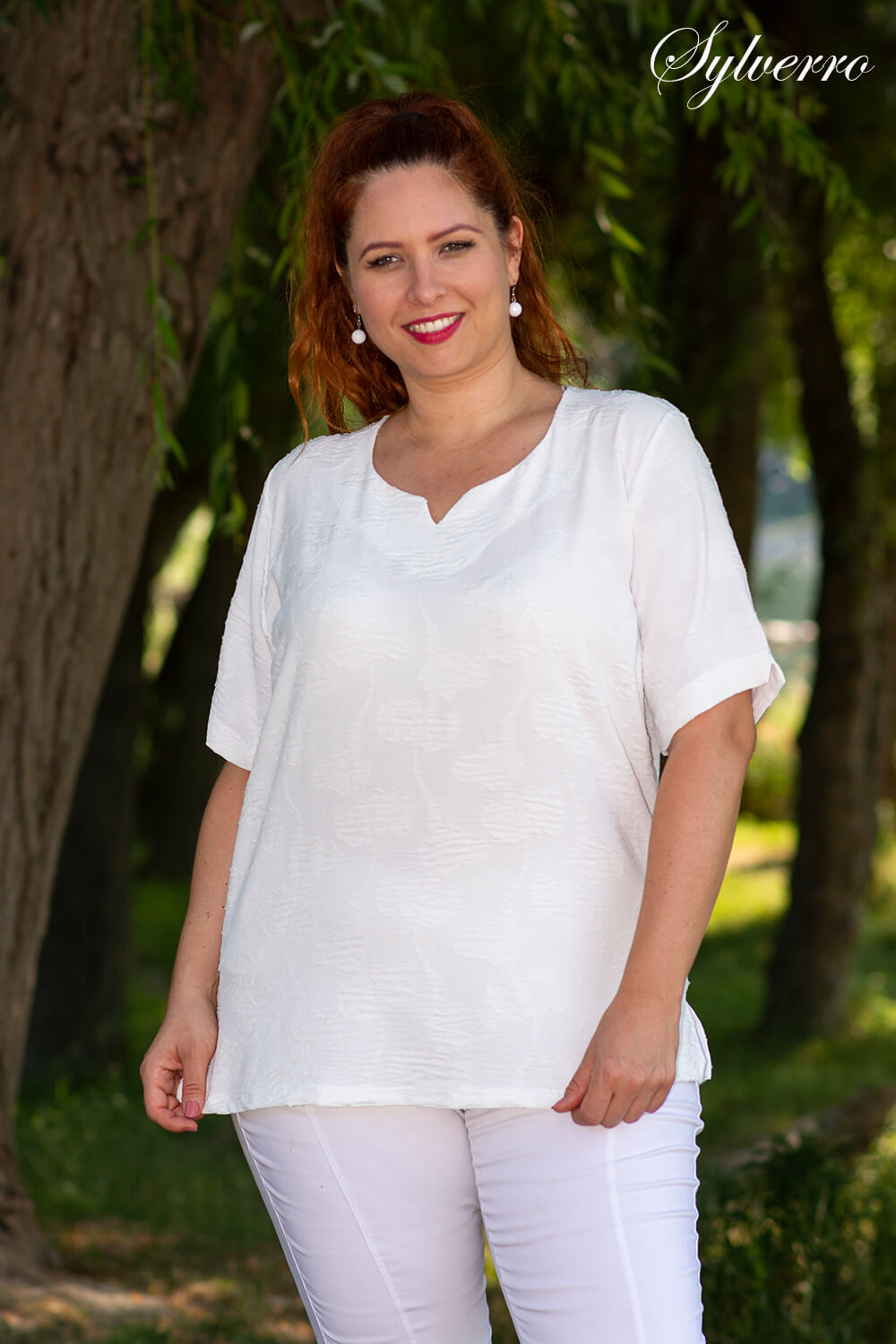 Elida fehér női felső
